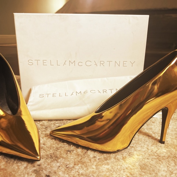 Shoes | Stella Mccartney Gold Iconic Heels Size 8 | Poshmark